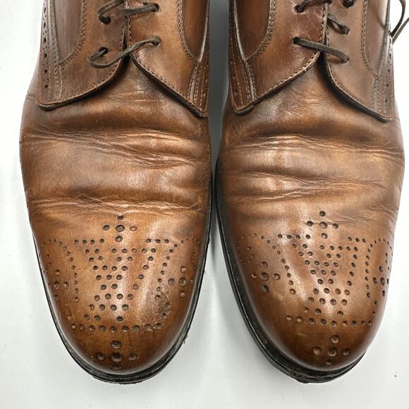 LOUIS VUITTON MEN\'S BROWN WINGTIP LACE UP DRESS SHOES SIZE 7.5 ITALY main image 9